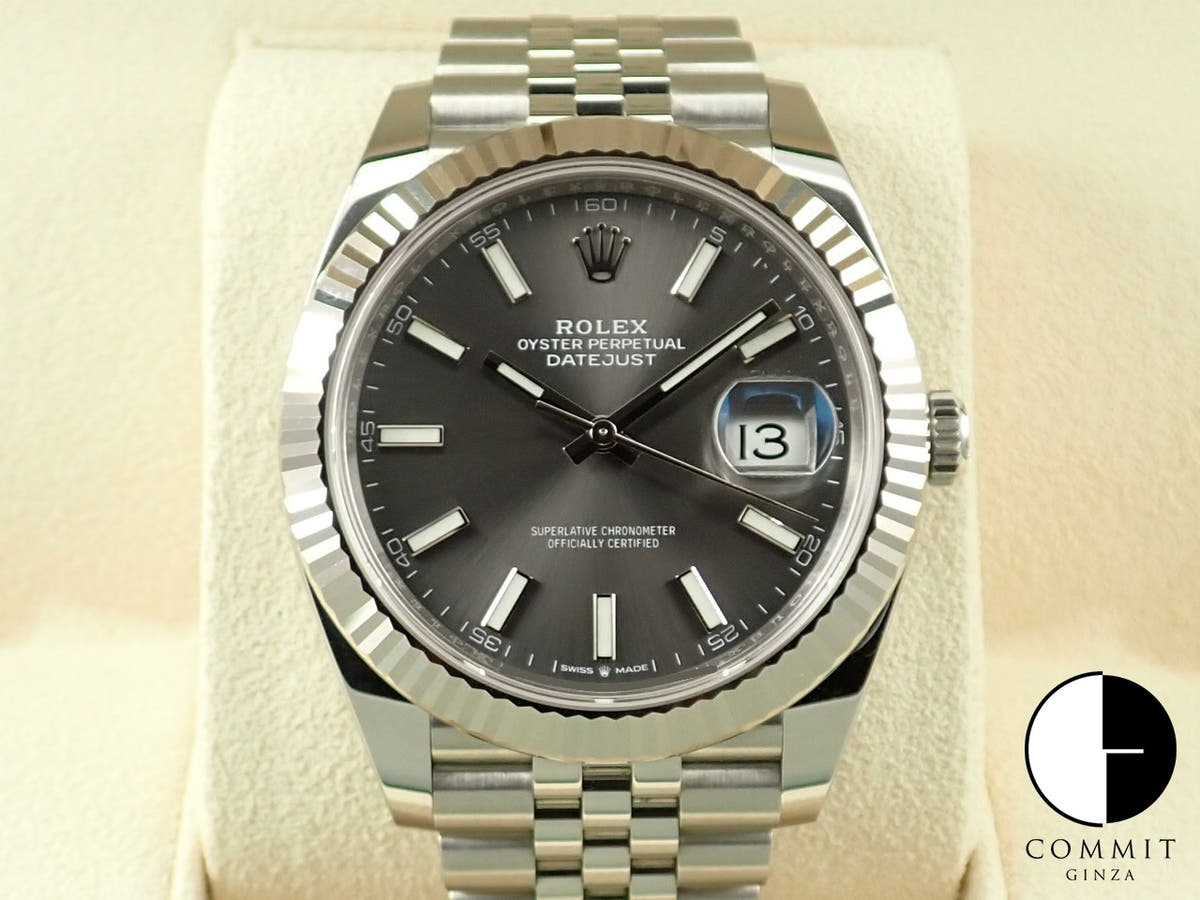 Rolex Datejust 41 Ref. 126334 Stainless Steel/White Gold Slate Dial Jubilee Bracelet Pre-owned W0102512
