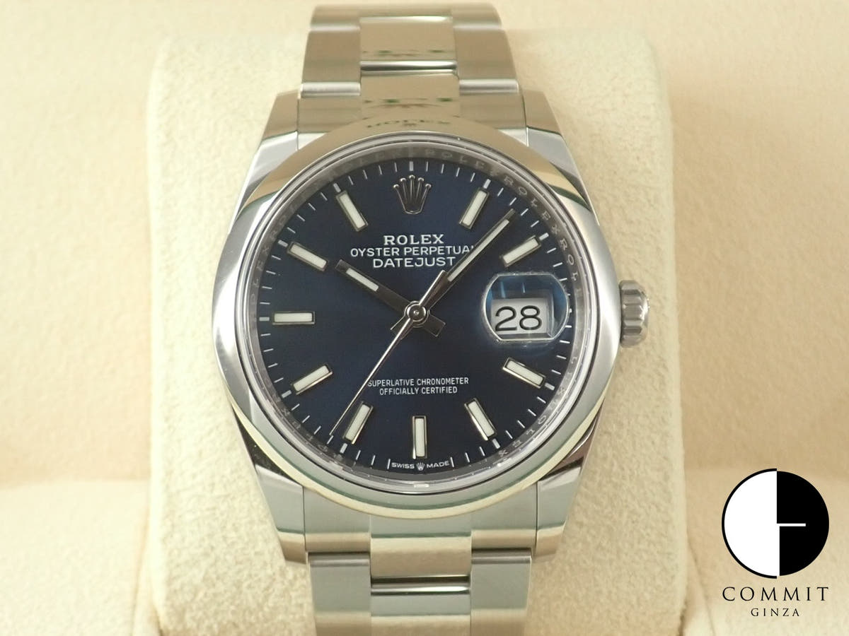 Rolex Datejust 36 Ref. 126200 Stainless Steel Bright Blue Dial