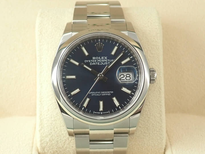 Rolex Datejust 36 Ref. 126200 Stainless Steel Bright Blue Dial