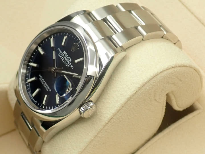 Rolex Datejust 36 Ref. 126200 Stainless Steel Bright Blue Dial