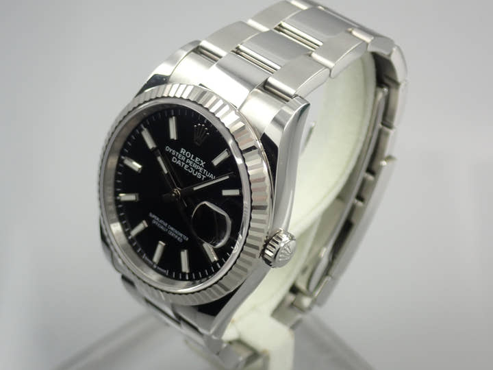 Rolex Datejust 36 Ref. 126234 Stainless Steel/White Gold Black Dial Oyster Bracelet Pre-owned 278WHPM2