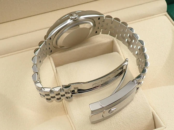 ロレックス デイトジャスト36 Ref.126200 ステンレススチール オリーブグリーン パームモチーフ文字盤 ジュビリーブレスレット