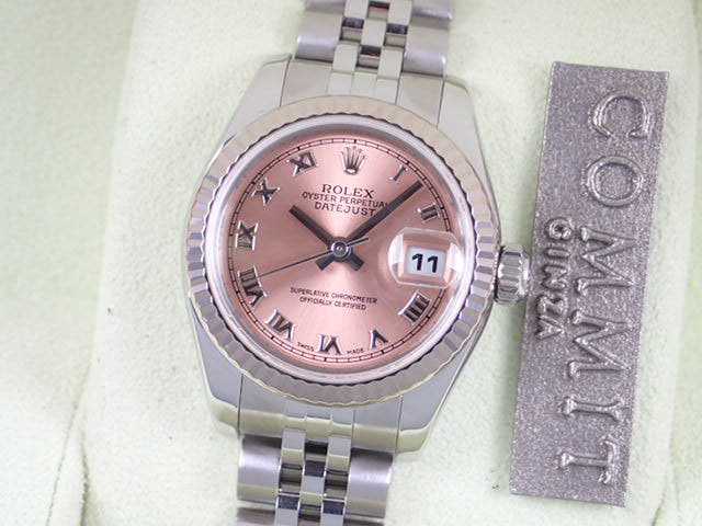 ロレックス デイトジャスト Ref.179174 ピンクローマン文字盤 中古 datejust-16 ジュビリーブレスレット