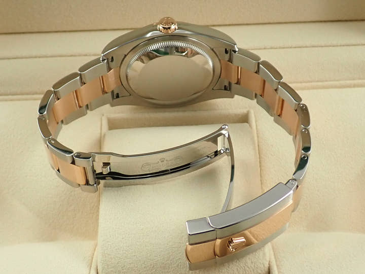 Rolex Datejust 36 Ref. 116201 Stainless Steel/Everose Gold White Roman Dial