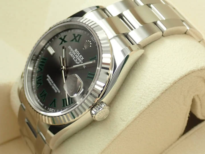 ロレックス デイトジャスト36 Ref.126234 ステンレススチール/ホワイトゴールド スレート文字盤 オイスターブレスレット