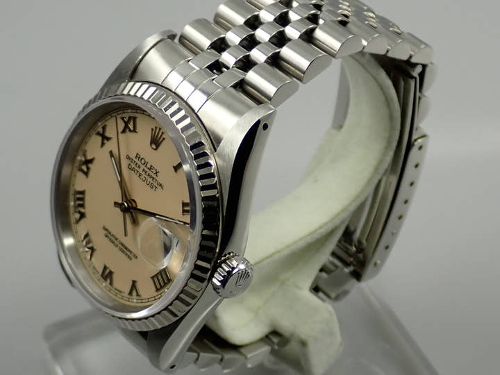ロレックス デイトジャスト36 Ref.16234 ステンレススチール/ホワイトゴールド アイボリー文字盤 ジュビリーブレスレット