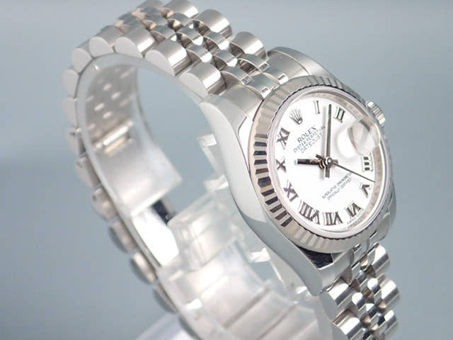 ロレックス デイトジャスト Ref.179174 ホワイトローマン文字盤 中古 datejust-17 ジュビリーブレスレット