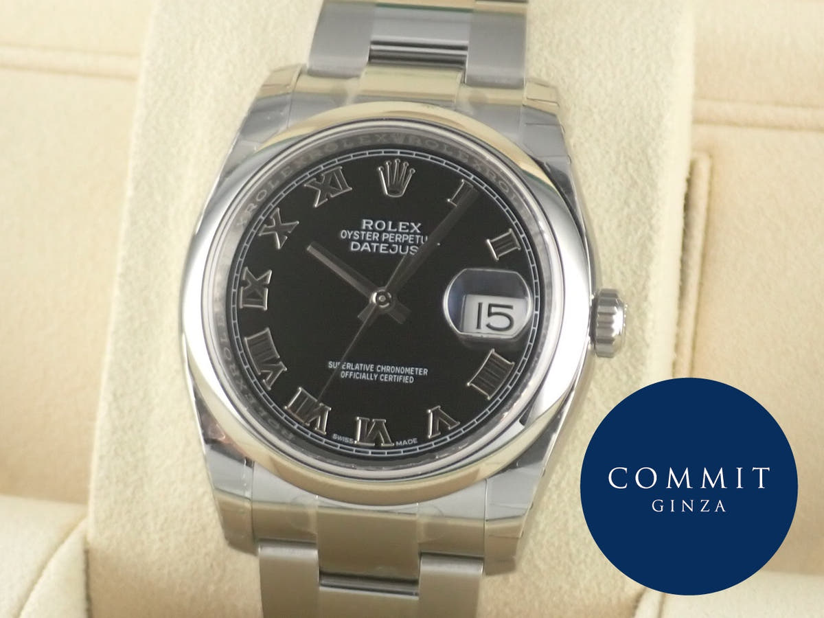 ロレックス デイトジャスト Ref.116200 ブラック文字盤 未使用 datejust-173