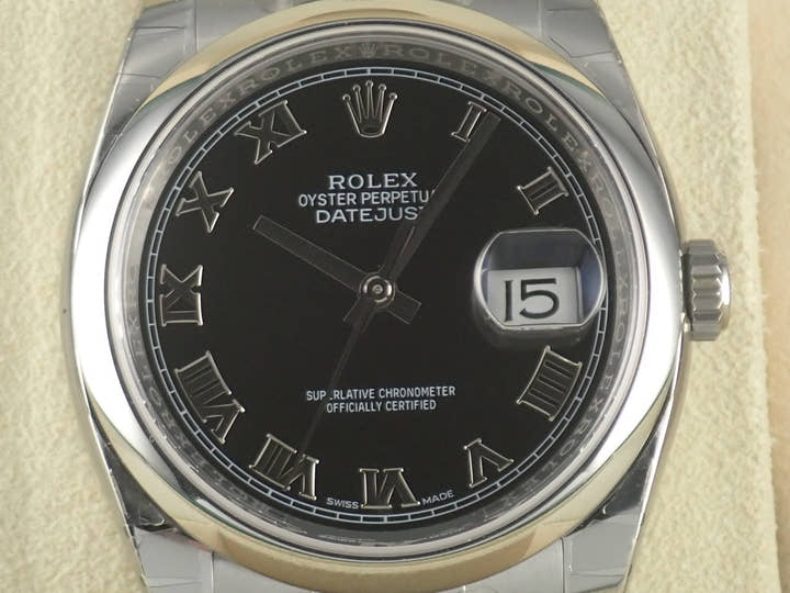 ロレックス デイトジャスト Ref.116200 ブラック文字盤 未使用 datejust-173