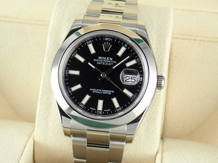 ロレックス デイトジャストII Ref.116300 ブラック文字盤 中古 datejust-182