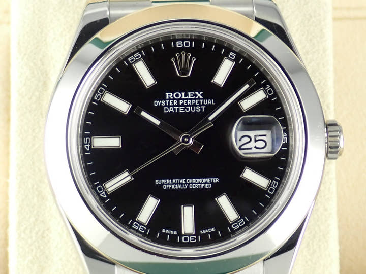 ロレックス デイトジャストII Ref.116300 ブラック文字盤 中古 datejust-182