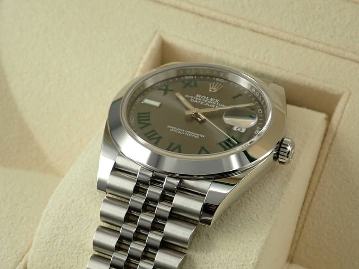 ロレックス デイトジャスト41 Ref.126300 ステンレススチール スレートローマン文字盤 ジュビリーブレスレット 極美品 173763KL