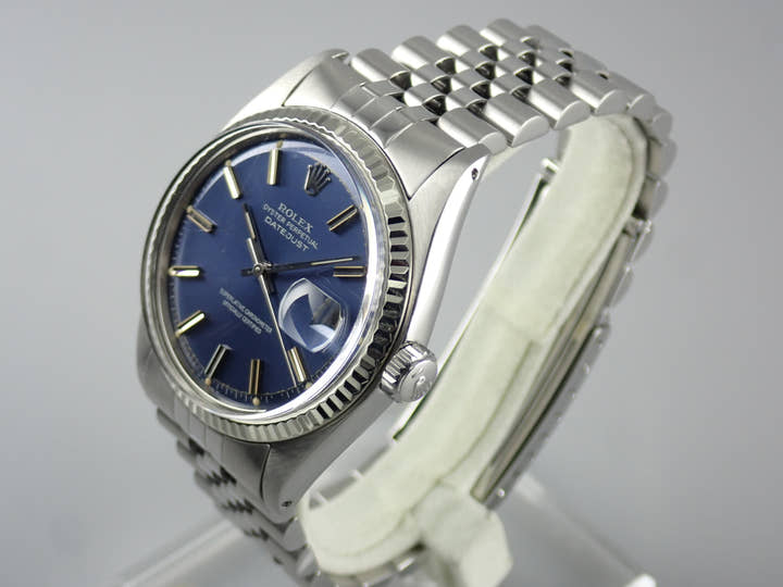 Pre-owned Rolex Datejust Ref. 1601 with blue dial and Jubilee bracelet (datejust-187).
