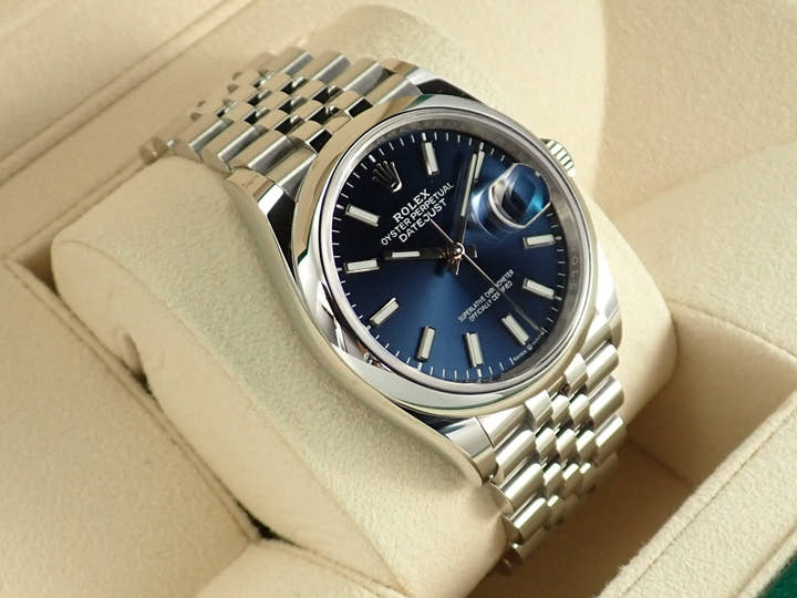 ロレックス デイトジャスト36 Ref.126200 ステンレススチール ブライトブルー文字盤 ジュビリーブレスレット