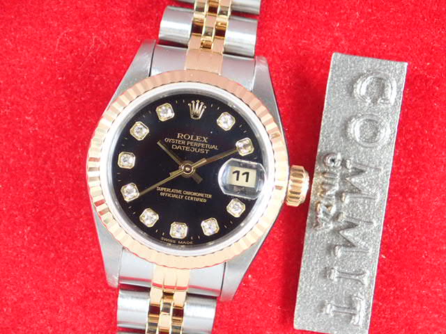 ロレックス デイトジャスト Ref.69173G ブラック文字盤 中古 datejust-19 ジュビリーブレスレット