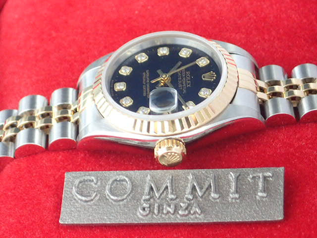 ロレックス デイトジャスト Ref.69173G ブラック文字盤 中古 datejust-19 ジュビリーブレスレット