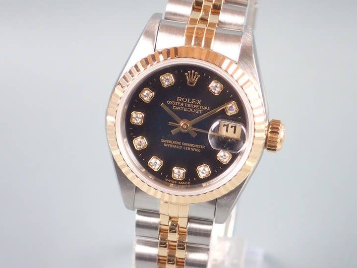 ロレックス デイトジャスト Ref.69173G ブラック文字盤 中古 datejust-19 ジュビリーブレスレット