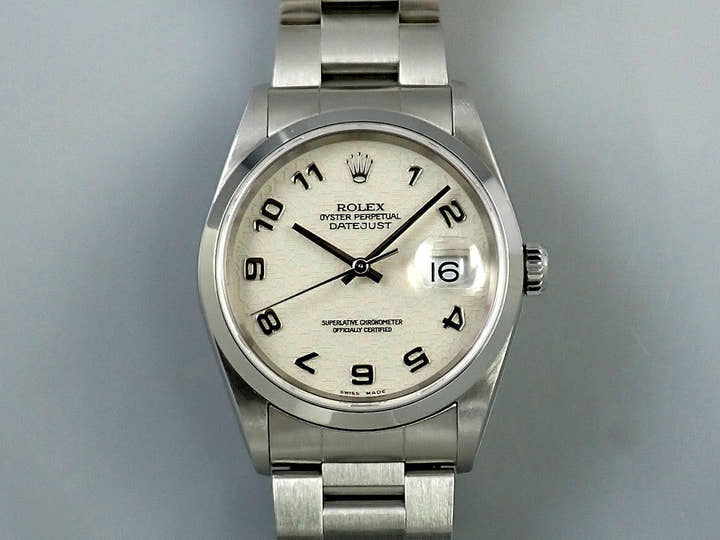 ロレックス デイトジャスト36 Ref.16200 ステンレススチール アイボリーコンピューターアラビア文字盤