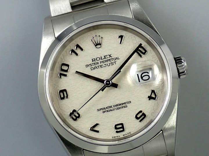 ロレックス デイトジャスト36 Ref.16200 ステンレススチール アイボリーコンピューターアラビア文字盤