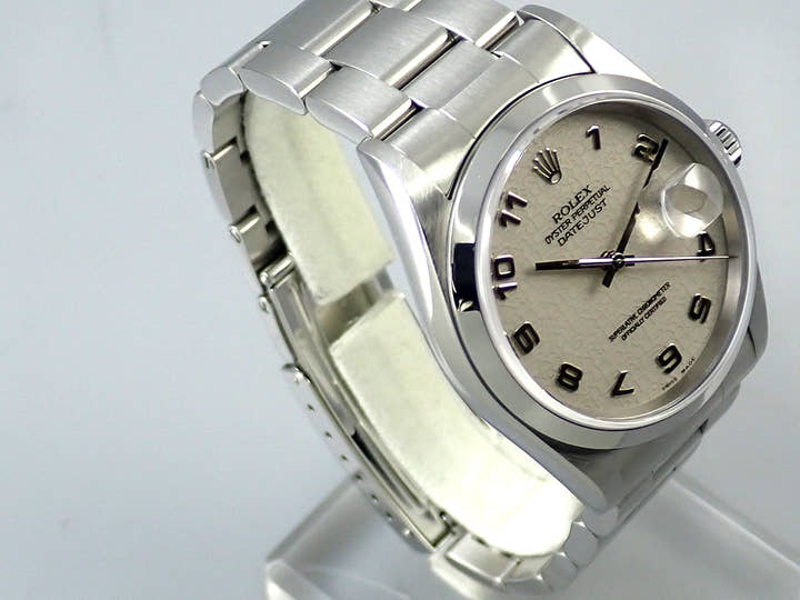 ロレックス デイトジャスト36 Ref.16200 ステンレススチール アイボリーコンピューターアラビア文字盤