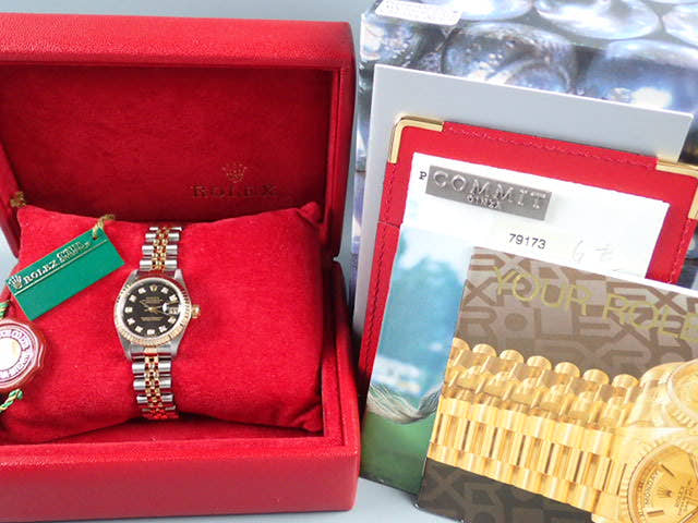 ロレックス デイトジャスト Ref.79173G ブラック文字盤 中古 datejust-22 ジュビリーブレスレット
