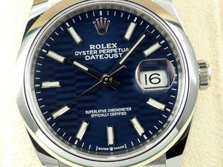 ロレックス デイトジャスト Ref.126200 ブライトブルー文字盤 未使用 datejust-221 ジュビリーブレスレット