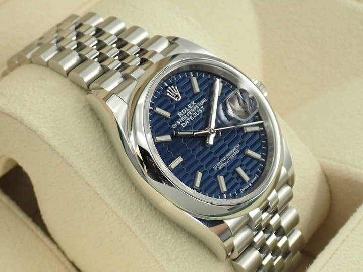 ロレックス デイトジャスト Ref.126200 ブライトブルー文字盤 未使用 datejust-221 ジュビリーブレスレット