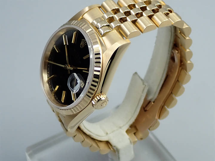 ロレックス デイトジャスト36 Ref.16238 イエローゴールド ネイビー文字盤 ジュビリーブレスレット