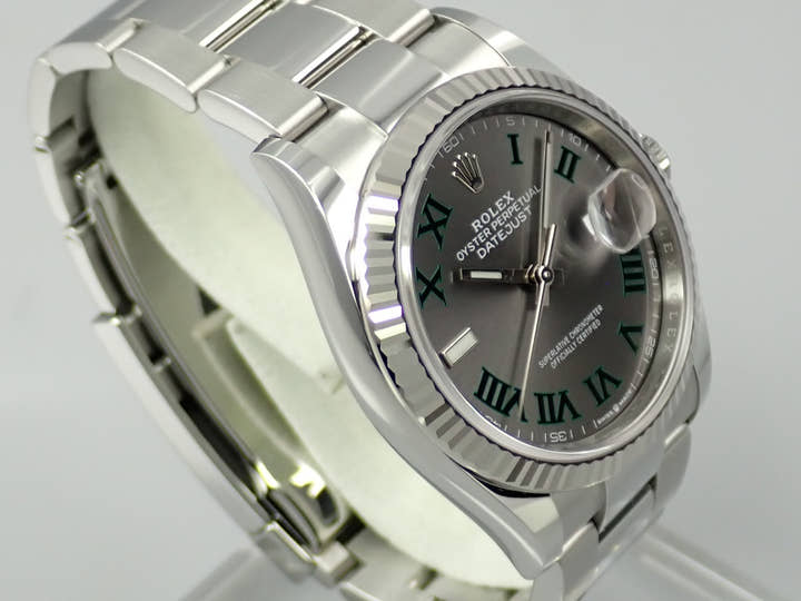 ロレックス デイトジャスト36 Ref.126234 ステンレススチール/ホワイトゴールド スレート文字盤 オイスターブレスレット