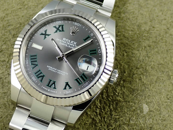 ロレックス デイトジャスト41 Ref.126334 ステンレススチール/ホワイトゴールド スレートローマン文字盤 オイスターブレスレット