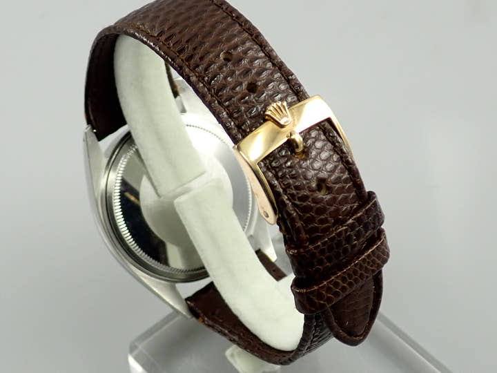 Rolex Datejust Ref. 1601/3 Stainless Steel/Yellow Gold Champagne Gold Dial Leather Strap