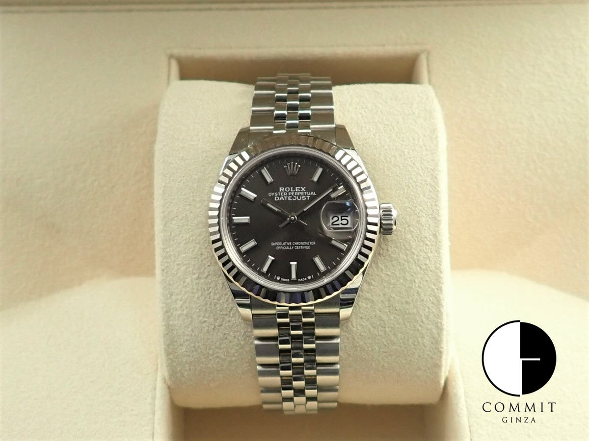 ロレックス デイトジャスト28 Ref.279174 ステンレススチール/ホワイトゴールド ダークグレー文字盤 ジュビリーブレスレット