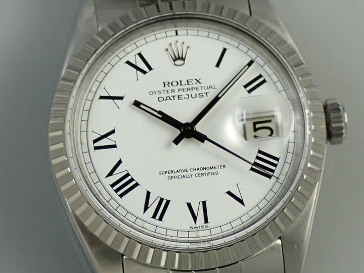 ロレックス デイトジャスト36 Ref.1603 ステンレススチール ホワイトローマン文字盤 ジュビリーブレスレット