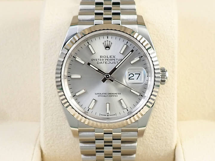 ロレックス デイトジャスト36 Ref.126234 ステンレススチール/ホワイトゴールド シルバー文字盤 ジュビリーブレスレット