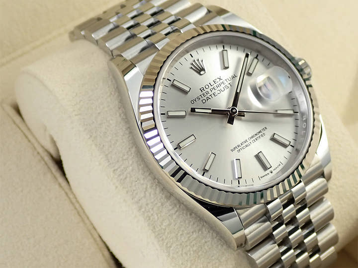 ロレックス デイトジャスト36 Ref.126234 ステンレススチール/ホワイトゴールド シルバー文字盤 ジュビリーブレスレット