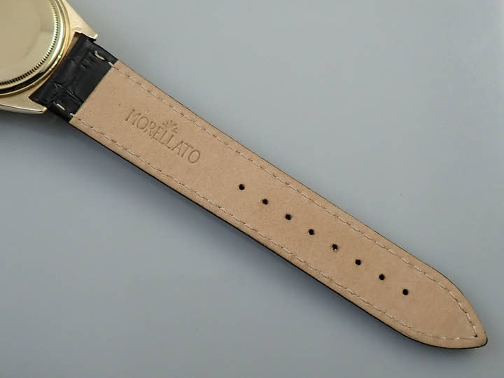 ロレックス デイトジャスト Ref.1601 イエローゴールド シャンパン文字盤 革ベルト