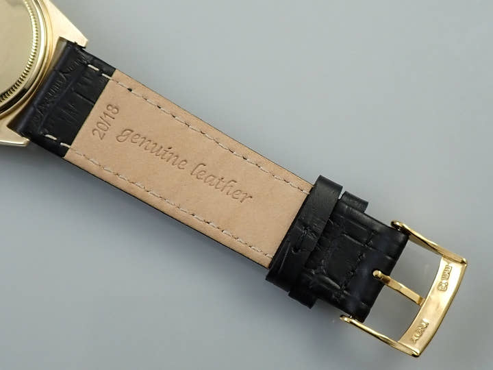 ロレックス デイトジャスト Ref.1601 イエローゴールド シャンパン文字盤 革ベルト