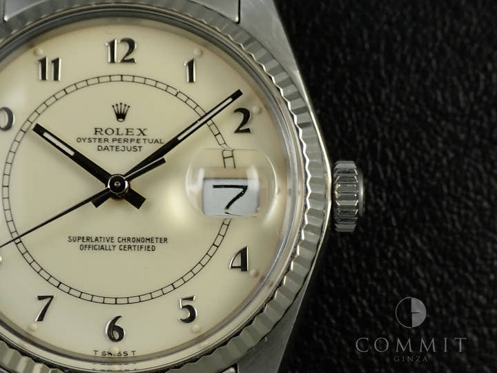 ロレックス デイトジャスト Ref.16014 ステンレススチール/ホワイトゴールド ボイラーゲージ文字盤 ジュビリーブレスレット