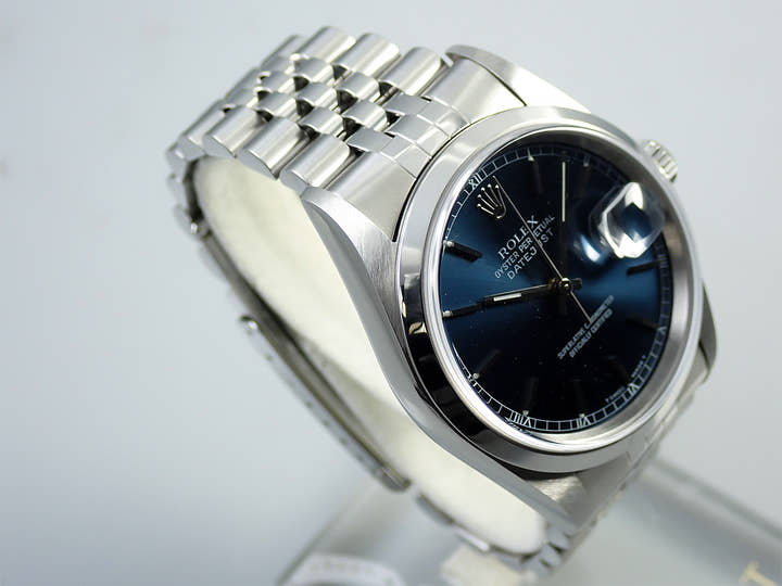 ロレックス デイトジャスト36 Ref.16200 ステンレススチール ブルー文字盤 ジュビリーブレスレット