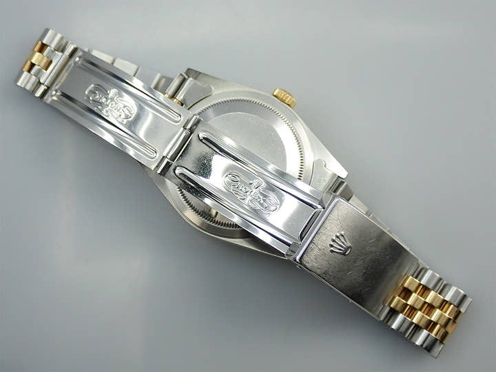 Rolex Datejust Ref. 16233G Stainless Steel/Yellow Gold Gray Dial with 10 Diamond Points Jubilee Bracelet