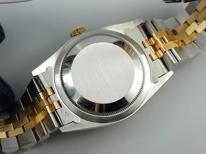 Rolex Datejust Ref. 16233G Stainless Steel/Yellow Gold Gray Dial with 10 Diamond Points Jubilee Bracelet