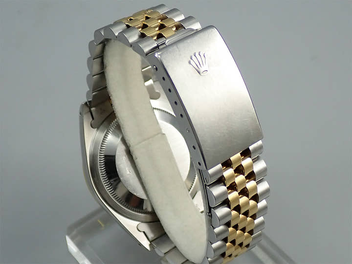 Rolex Datejust Ref. 16233G Stainless Steel/Yellow Gold Gray Dial with 10 Diamond Points Jubilee Bracelet