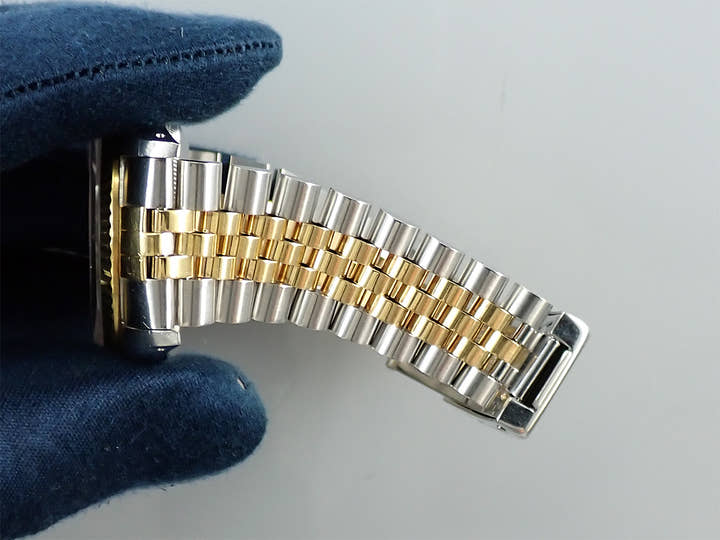 Rolex Datejust Ref. 16233G Stainless Steel/Yellow Gold Gray Dial with 10 Diamond Points Jubilee Bracelet