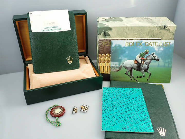 Rolex Datejust Ref. 16233G Stainless Steel/Yellow Gold Gray Dial with 10 Diamond Points Jubilee Bracelet