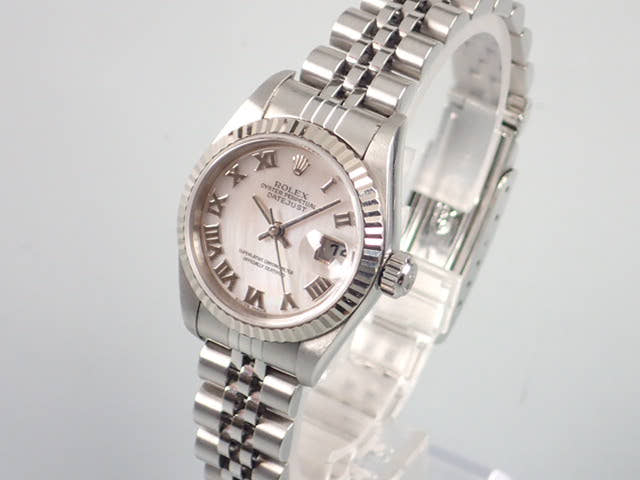 ロレックス デイトジャスト Ref.79174NR シェルローマン文字盤 中古 datejust-28 ジュビリーブレスレット