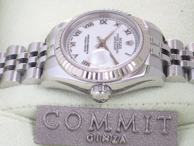 ロレックス デイトジャスト Ref.179174 ホワイトローマン文字盤 中古 datejust-30 ジュビリーブレスレット