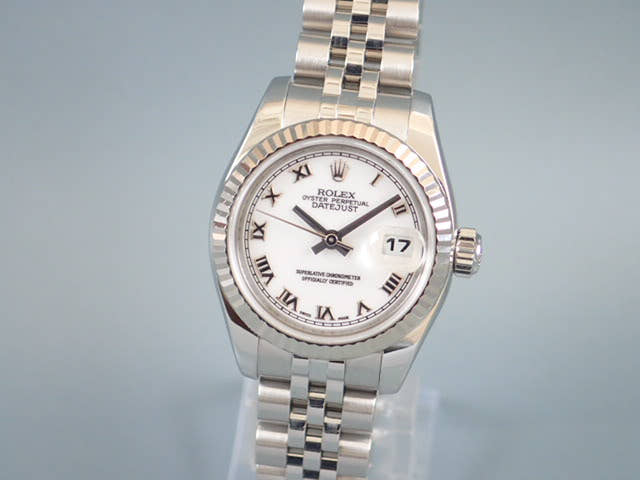 ロレックス デイトジャスト Ref.179174 ホワイトローマン文字盤 中古 datejust-30 ジュビリーブレスレット