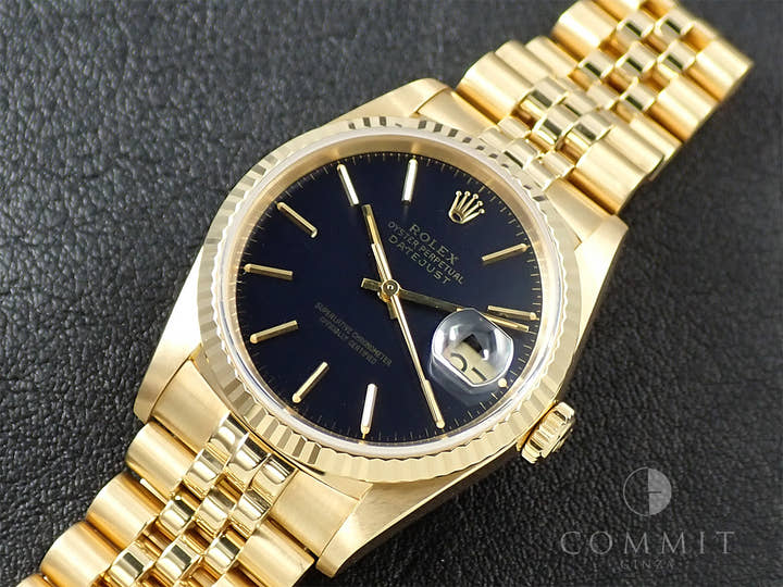 ロレックス デイトジャスト36 Ref.16238 イエローゴールド ブルー文字盤 ジュビリーブレスレット
