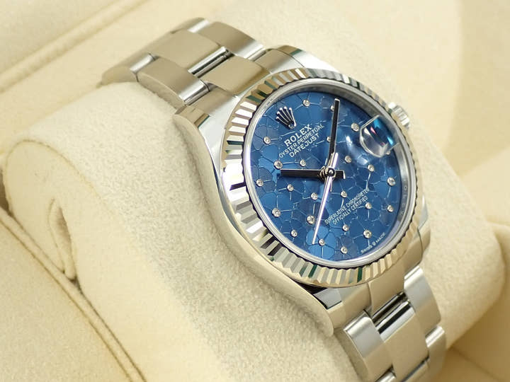 ロレックス デイトジャスト31 Ref.278274 ステンレススチール/ホワイトゴールド フローラルモチーフ文字盤 オイスターブレスレット 未使用 9W80664T