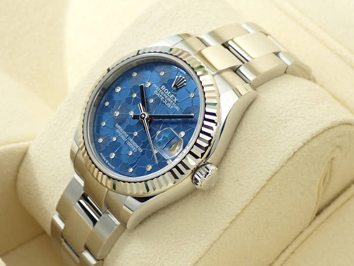 ロレックス デイトジャスト31 Ref.278274 ステンレススチール/ホワイトゴールド フローラルモチーフ文字盤 オイスターブレスレット 未使用 9W80664T